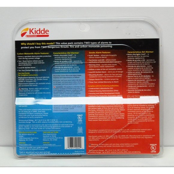 Kidde Carbon Monoxide & Smoke Alarm Value Pack New in Package - Picture 4 of 5
